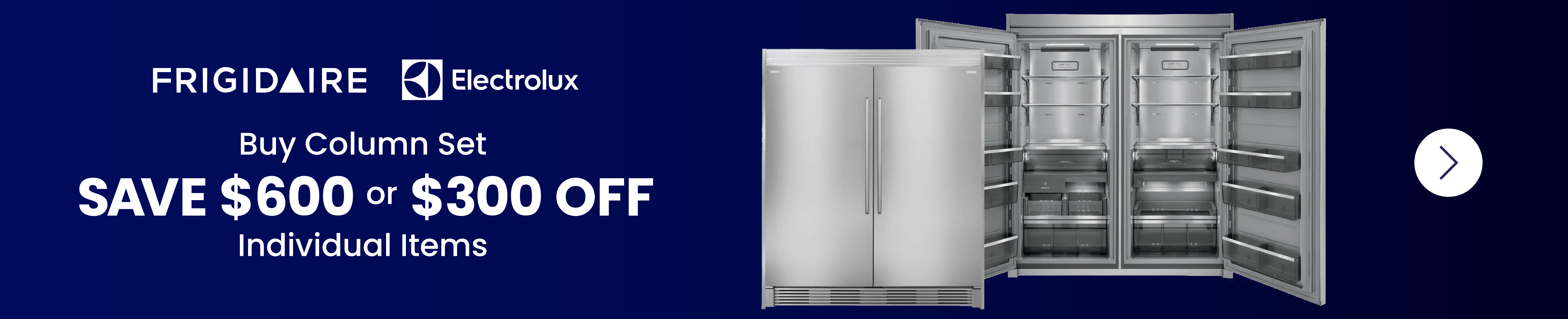 Frigidaire and Electrolux column set promotion